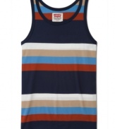 Stripe it up this summer with a hot-weather staple: a sleeveless tank from Levi's.