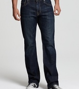 The Regent is a classic, low rise bootcut jean featuring signature stitching on back pockets.