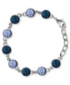 Casual cool. This link bracelet from 2028 is crafted from silver-tone mixed metal and features stones designed for an easygoing affair. Approximate length: 7 inches + 1-1/2-inch extender.