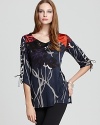 Elie Tahari Moria Jersey Printed Tunic