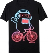 Roll out. A cool neon graphic gives this Fifth Sun t-shirt extra edge.