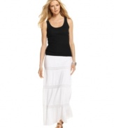 Perfect for relaxed weekend style, this MICHAEL Michael Kors maxi skirt features crochet trim for a free-spirited appeal!