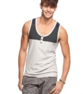 Get tanked. This henley style tank from Kenneth Cole Reaction is a super hip summer look.