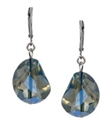 Get the chills in this icy blue style. Kenneth Cole New York's chic drop earrings feature faceted blue glass beads set in mixed metal. Approximate drop: 1 inch.