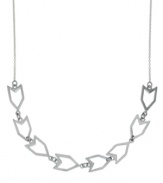 Inspire your look with a touch of Southwestern appeal. Studio Silver's unique cut-out Chevron necklace features an edgy arrowhead design. Crafted in sterling silver. Approximate length: 18 inches.