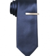 Lose a few inches and get hip to the new slim shape of this skinny tie from Alfani RED.