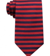 Step outside of the straight-and-narrow with this striped Nautica tie.