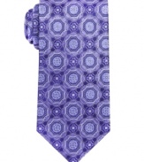 Add a regal touch to amp up any basic dresswear with this patterned tie from Countess Mara.