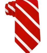 Spread holiday cheer with this striped silk tie from Tommy Hilfiger.