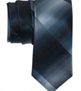 Cross the line into standout territory with this patterned tie from Hugo Boss.