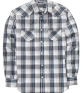 Bored of your woven style? It's time for a change of pattern with this plaid western-inspired shirt from American Rag.