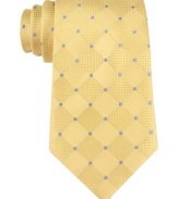 The strong silent type. This tie from Donald Trump is a minimalist with maximum impact.