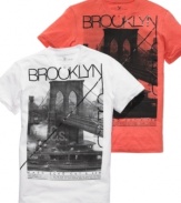 Pay homage to the bridge that started them all with this graphic t-shirt from Marc Ecko Cut & Sew.