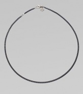 From the Chain Collection. A thin chain of blackened sterling silver is at once bold and delicate.Sterling silver Length, about 17 Lobster clasp Imported