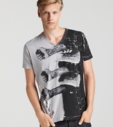 This printed tee boasts downtown cool. From Diesel.