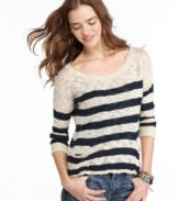 Slub knit adds awesome texture to the ideal pullover from Pink Rose – a top choice for comfy cute style!