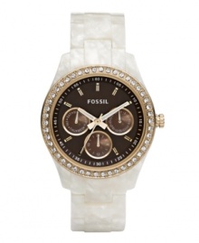 Polish off your look with this better-than-chocolate watch by Fossil.