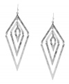 Take your style to new heights in BCBGeneration's kite earrings. Crafted in silver tone mixed metal, earrings feature graduated diamonds on fishwire. Approximate drop: 3-1/4 inches.