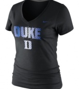 Female Jocks Rule! Display your pride wearing this tee showcasing Duke Blue Devils by Nike.