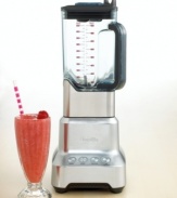 Liquid asset. Smooth, stylish and streamlined, this blender lends clout to any kitchen. Three speed settings are backlit in blue, while the hemisphere bowl/blade system ensures every task is thoroughly processed – from crushed ice to perfect purées. One-year limited warranty. Model 800BLXL.