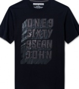 This graphic print Sean John tee has a cool modern style.