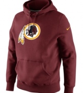 Shout out to your favorite NFL football team with this comfortable Washington Redskins hoodie from Nike.