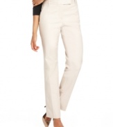 Strike a slimming note in Charter Club's versatile pants, featuring a cotton blend with the right amount of stretch for a perfect fit. The interior tummy panel smooths and contours, too!