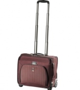 A lighter construction and fashion-forward design put you on the fast track to your destination with easy-glide removable wheels and a retractable handle that stops at different heights for travelers of all sizes and preferences. Built durable from ballistic nylon, this rolling tote is the perfect quick trip companion! Limited lifetime warranty.