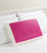 Sleep well at night by showing your support for breast cancer with Comfort Revolution's Cool Comfort Hydraluxe Gel and Foam Standard Breast Cancer Pillow. The perfect combination of coolness and comfort, this pillow features memory foam and Hydraluxe gel technology for individualized support. Also comes with a mesh cover for extra breathability and protection.