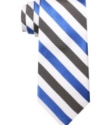 Give your stripes an energy shot. This Ben Sherman tie follows all the right lines.