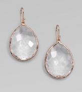 From the Rock Candy® Collection. Brilliant clear quartz stones in 18k gold and sterling silver with a warm 18k rose goldplating. Clear quartz18k gold and sterling silver with 18k rose goldplatingDrop, about 1¾Hook backImported 