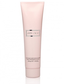 The luxurious Jimmy Choo Perfumed Body Lotion envelops the skin in a veil of feminine sensuality, leaving it fragranced with the glamorous scent of fruity chypre with warm, rich, woody depths. 5 oz. 