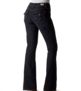 In a dark-rinse wash, BandolinoBlu's classic Arianna bootcut jeans fit all of your casual days.