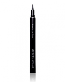 A long-lasting, water-based liquid eyeliner with a tapered pen tip that provides ultimate application precision. This unique calligraphic tool produces sharp contrast and definition to the eyes. The matte black liquid shade creates a sultry and dramatic look.