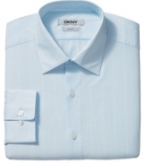 Pick up the check. With a subtle pattern, this DKNY dress shirt keeps it cool and classic.