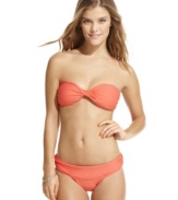 The twisted bandeau style makes this Jessica Simpson bikini top super cute for fun in the sun -- a Hot List must-have!