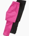 Wrap up her look with these ruffle leggings, cozy, cute and comfortable, from So Jenni.