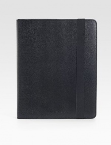 A well-crafted, forever-durable way to safely stow your beloved iPad, designed in rigid, textured calfskin leather. Accommodates all standard iPads Zip closure Leather 8W X 10½H Imported 