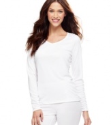 The perfect choice for stylish warmth - layered or worn alone. Climatesmart top by Cuddl Duds keeps your body in its comfort zone.