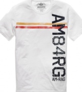 Follow a couple of fine lines toward this chilled-out tee from American Rag.