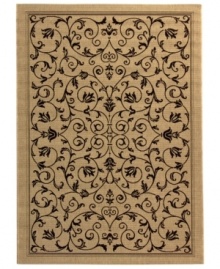 Indoors or out, this beautiful rug offers lasting elegance and durability. Safavieh's enhanced polypropylene fibers create a resilient construction that withstands the elements outside or the heavy foot traffic in your busy family room.