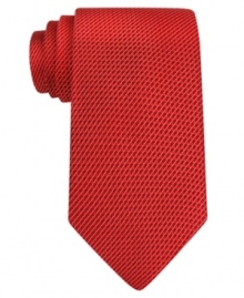 Pinstripes put a new spin on the business basic with this handsome Sean John silk tie.