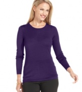 Slip into Charter Club's super-soft petite wool sweater. In a selection of versatile colors, you'll want more than one!