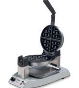 Indulge yourself with thick, fluffy authentic Belgian waffles in your very own kitchen! Cook like the pros with the stainless steel Waring Pro Belgian waffle maker. Its extra-deep pockets create the thickest waffles and the rotary feature ensures even cooking. Limited one-year warranty. Model WMK300A.