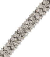 Simply elegant. This bracelet from Victoria Townsend is plated in sterling silver and adorned with diamonds for a stunning visual effect. Approximate length: 7 inches.