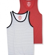 Get noticed. Stripes add standout style to your casual collection with this tank from American Rag.