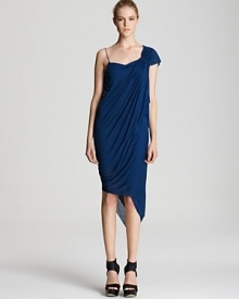 Helmut Lang Dress - String with Gathering at Shoulder