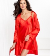 Indulge yourself with a regal treat. Satiny smooth wrap and chemise gift set by Morgan Taylor.