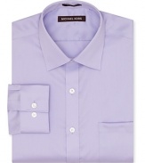 Crafted in crisp, non-iron cotton, this classic fit dress shirt from Michael Kors brings sophisticated style to your everyday wardrobe.