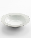 Clean and cool with an understated elegance, this fine china fruit bowl is a graceful serving accessory. From Mikasa's dinnerware and dishes collection.